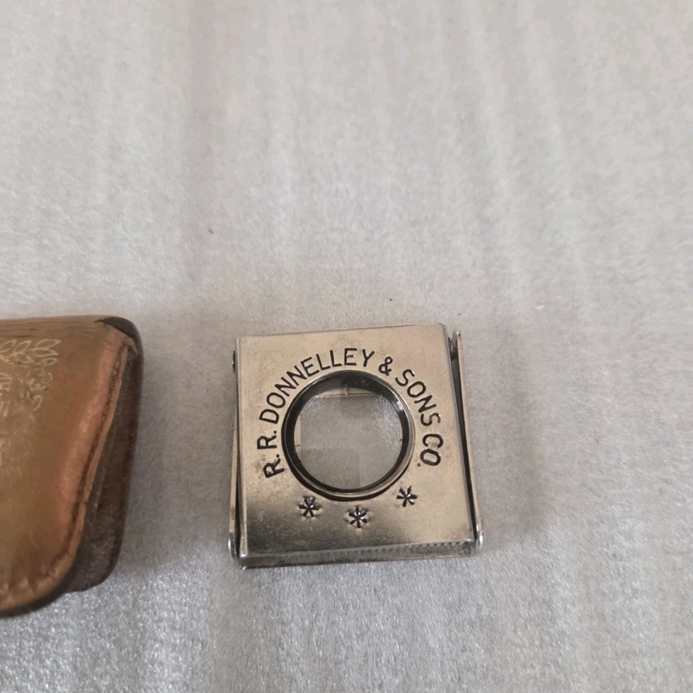 Vintage German Folding Spring Loupe Jeweler Magnifying Glass & Case - Picture 7 of 9